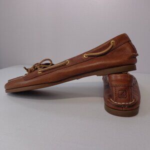 SPERRY Top-sider Brown Leather Boat Shoes Flats Women's Size 8M